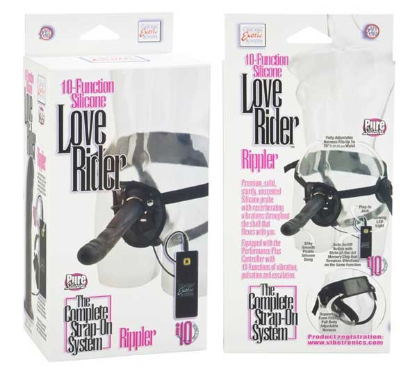 Страпон с вибрацией Love Rider Rippler - 18,5 см., California Exotic Novelties