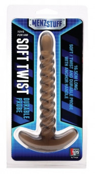 Дымчатый анальный стимулятор  Soft Twist Durable Probe - 16,5 см., Dream Toys