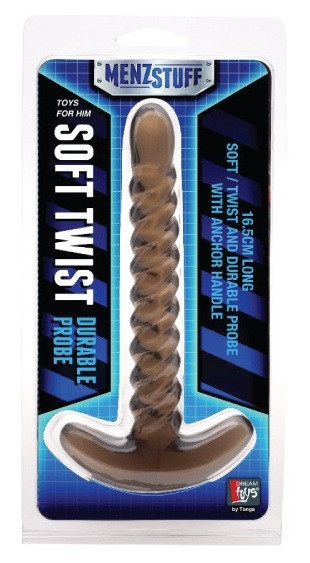 Дымчатый анальный стимулятор  Soft Twist Durable Probe - 16,5 см., Dream Toys