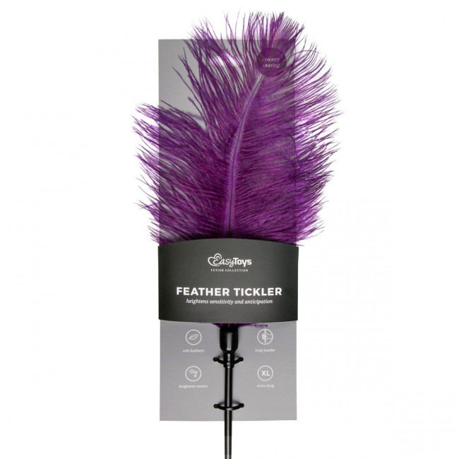 Тиклер с фиолетовыми перышками Feather Tickler - 54 см. Тиклер с фиолетовыми перышками Feather Tickler - 54 см.
