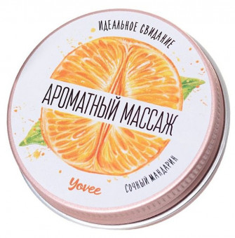 Массажная свеча «Ароматный массаж» с ароматом мандарина - 30 мл., ToyFa