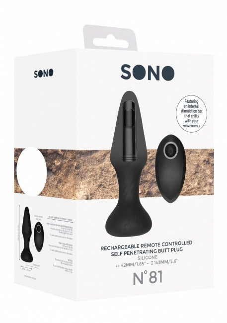 Черный анальный вибромассажер N 81 Rechargeable Remote Controlled Butt Plug - 14 см. Черный анальный вибромассажер N 81 Rechargeable Remote Controlled Butt Plug - 14 см.