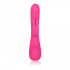 Розовый вибромассажер Impress Rabbit со стимуляцией клитора - 18 см., California Exotic Novelties