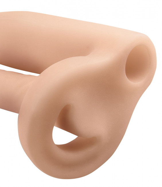 Телесная насадка с анальным фаллосом Double Trouble Girth Gainer - 15,2 см., Pipedream Телесная насадка с анальным фаллосом Double Trouble Girth Gainer - 15,2 см., Pipedream