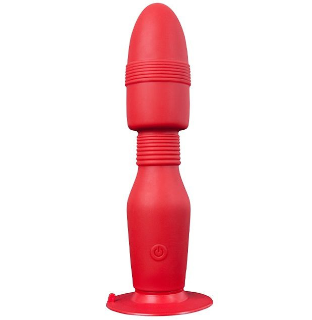 Красная анальная пробка с вибрацией MENZSTUFF VIBRATING BUTT PLUG 8.5INCH - 21,5 см., Dream Toys