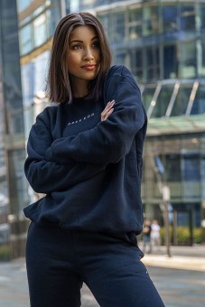 Свитшот oversize с фирменным логотипом спереди