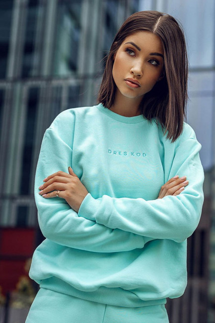 Свитшот oversize с фирменным логотипом спереди