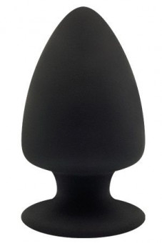 Черная анальная пробка PREMIUM SILICONE PLUG M - 11 см. , Dream Toys