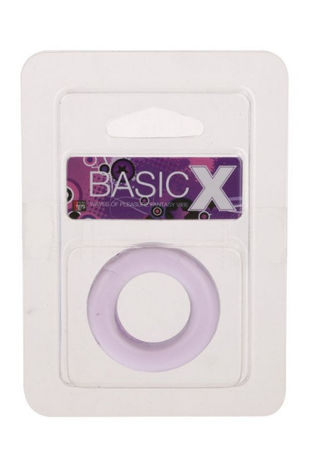 Фиолетовое эрекционное кольцо BASICX TPR COCKRING PURPLE 1INCH, Dream Toys