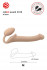 Телесный безремневой страпон Silicone Bendable Strap-On M