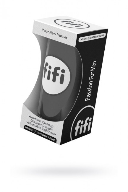 Чёрный нереалистичный мастурбатор FIFI MALE, Fifi Чёрный нереалистичный мастурбатор FIFI MALE, Fifi