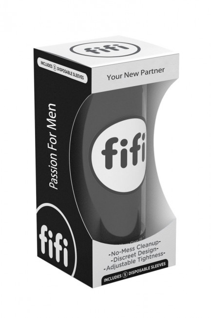 Чёрный нереалистичный мастурбатор FIFI MALE, Fifi Чёрный нереалистичный мастурбатор FIFI MALE, Fifi