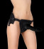Чёрный страпон Deluxe Silicone Strap On 10 Inch - 25,5 см., Shots Media BV