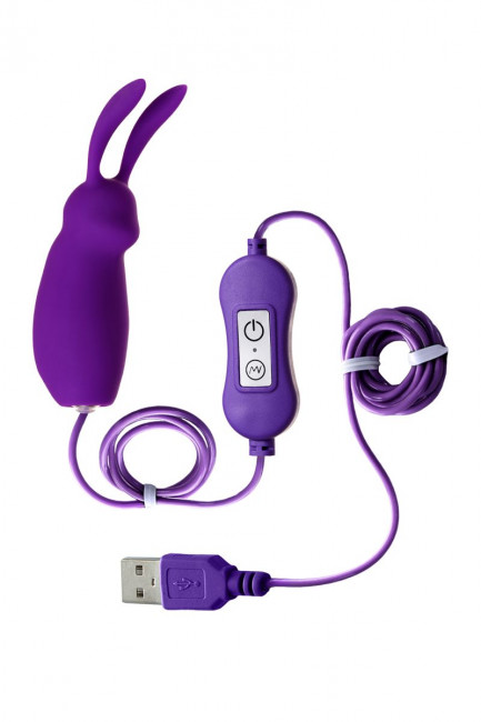 Фиолетовое виброяйцо с пультом управления A-Toys Bunny, работающее от USB, A-toys