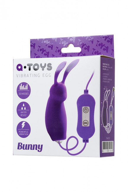 Фиолетовое виброяйцо с пультом управления A-Toys Bunny, работающее от USB, A-toys