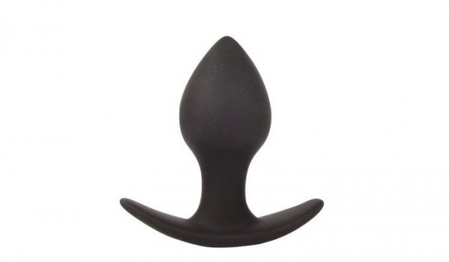 Чёрная анальная пробка с широким основанием Sex Expert - 8 см., Bior toys