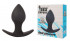 Чёрная анальная пробка с широким основанием Sex Expert - 8 см., Bior toys