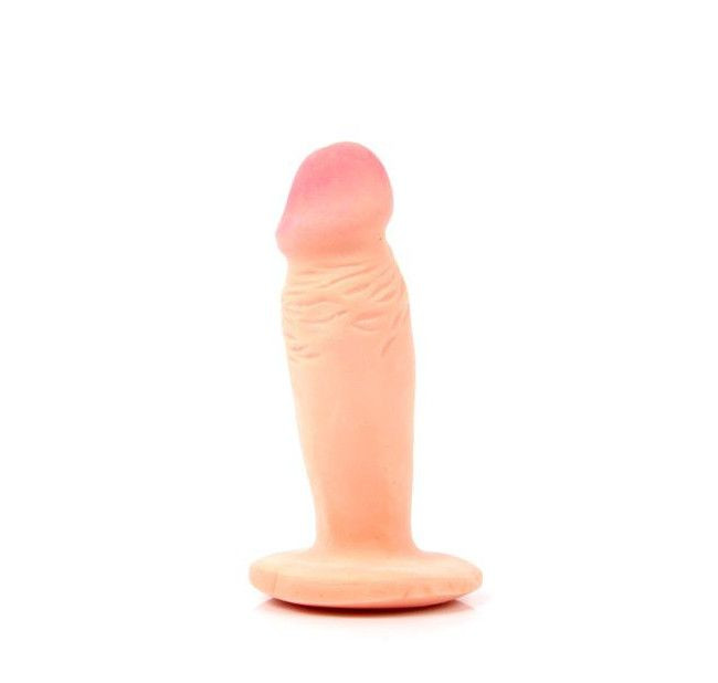 Телесный анальный фаллоимитатор из киберкожи - 11 см., Bior toys