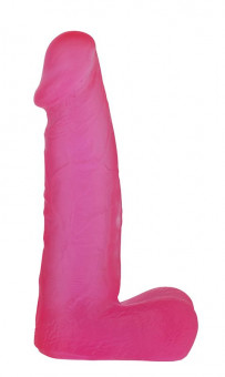 Розовый фаллоимитатор средних размеров XSKIN 6 PVC DONG - 15 см., Dream Toys