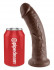 Коричневый фаллоимитатор 8" Cock - 20,3 см., Pipedream