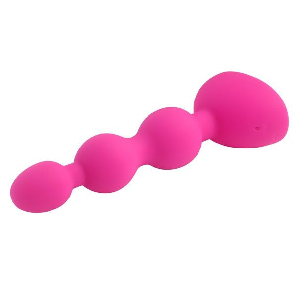 Розовый анальный вибростимулятор Anal Beads S с пультом ДУ - 14,5 см. Розовый анальный вибростимулятор Anal Beads S с пультом ДУ - 14,5 см.