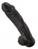 Чёрный фаллоимитатор-гигант 14" Cock with Balls - 37,5 см., Pipedream