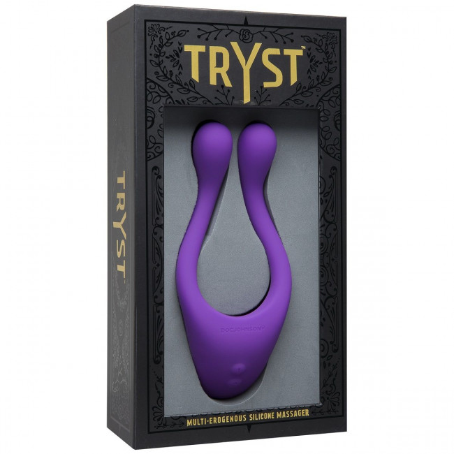 Фиолетовый вибромассажер для пар TRYST Multi Erogenous Zone Massager, Doc Johnson