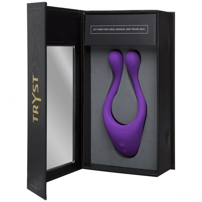 Фиолетовый вибромассажер для пар TRYST Multi Erogenous Zone Massager, Doc Johnson
