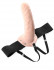 Полый страпон 8" Hollow Strap-On телесного цвета - 19 см., Pipedream