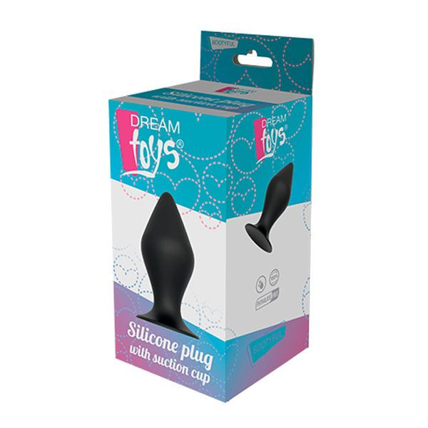 Черная анальная пробка PLUG WITH SUCTION CUP - 11 см., Dream Toys Черная анальная пробка PLUG WITH SUCTION CUP - 11 см., Dream Toys
