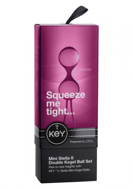 Розовые вагинальные шарики MINI STELLA II KEGEL BALLS, Jopen Розовые вагинальные шарики MINI STELLA II KEGEL BALLS, Jopen