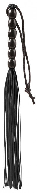 Чёрная мини-плеть из резины Rubber Mini Whip - 22 см., Blush Novelties