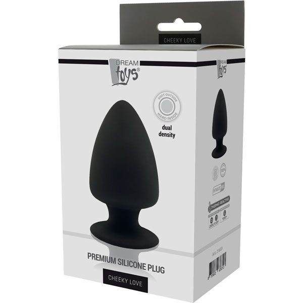 Черная анальная пробка PREMIUM SILICONE PLUG L - 13 см. , Dream Toys