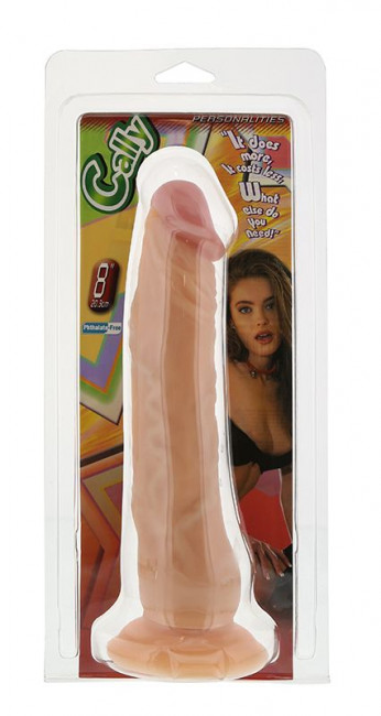 Реалистичный фаллоимитатор на присоске PERSONALITIES CALLY 8 FLESH DONG - 20,2 см., NMC