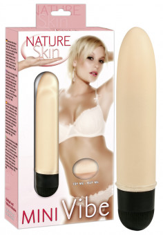 Классический мини-вибратор Natur Skin Mini Vibe - 13 см., Orion