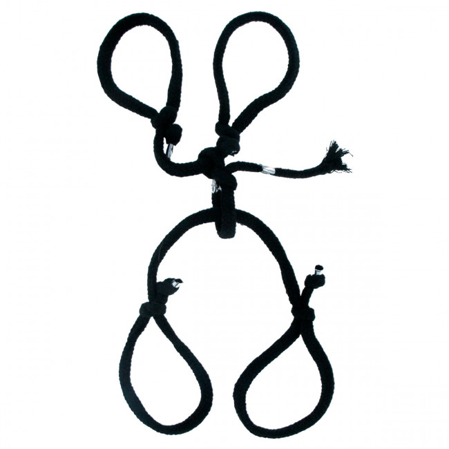Набор для бондажа Silk Rope Hogtie, Pipedream