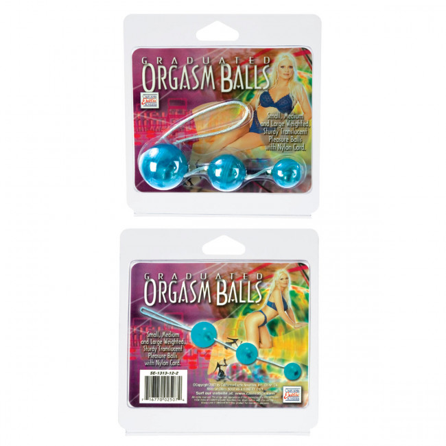 Голубые вагинальные шарики Graduated Orgasm Balls, California Exotic Novelties