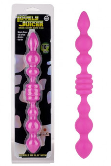 Розовый анальный стимулятор Lovely Juicer Double Ended Butt Plug - 25,4 см. , NMC