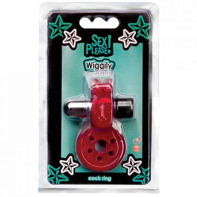 Эрекционное кольцо с вибрацией и стимулятором клитора Sex Please! Wiggily Vibrating Cock Ring, Topco Sales Эрекционное кольцо с вибрацией и стимулятором клитора Sex Please! Wiggily Vibrating Cock Ring, Topco Sales