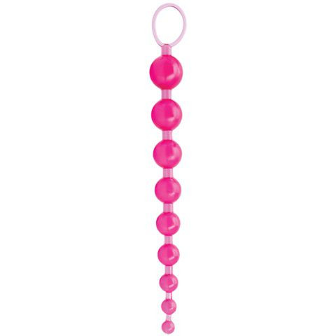 Розовые анальные бусы Sex Please! Sexy Beads - 25 см, Topco Sales