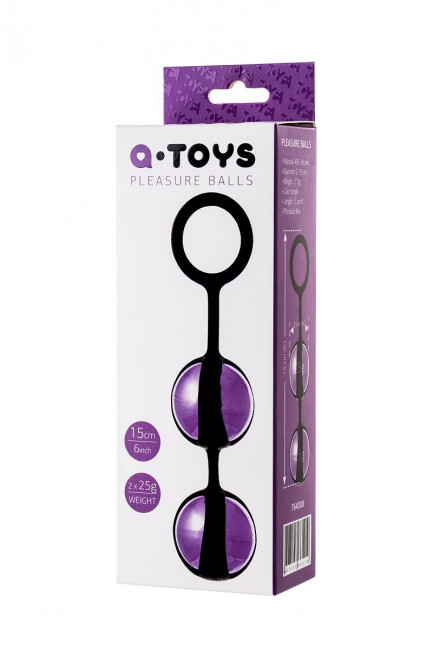 Фиолетово-чёрные вагинальные шарики TOYFA A-toys, A-toys