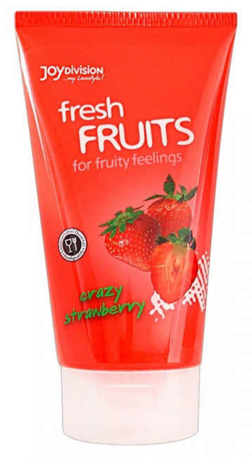 Гель-лубрикант на водной основе с ароматом клубники FreshFRUITS Сrazy Strawberry - 150 мл., Joy Division Гель-лубрикант на водной основе с ароматом клубники FreshFRUITS Сrazy Strawberry - 150 мл., Joy Division