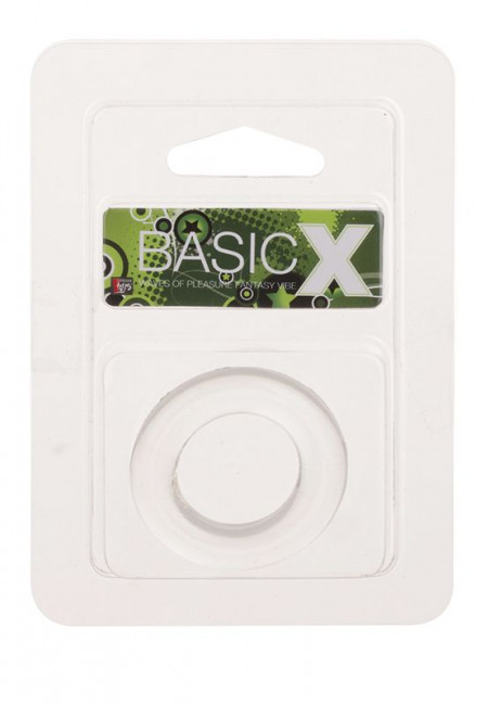 Прозрачное эрекционное кольцо BASICX TPR COCKRING CLEAR 1INCH, Dream Toys