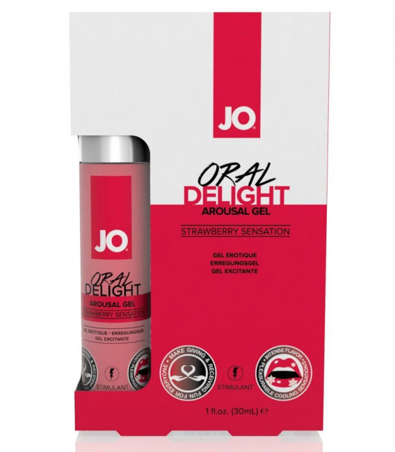 Клубничный лубрикант для оральных ласк Oral Delight Strawberry Sensation - 30 мл., System JO