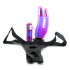 Фиолетовый двойной страпон с вибрацией Double Penetrator Vibe Strap-On - 19 см., Pipedream