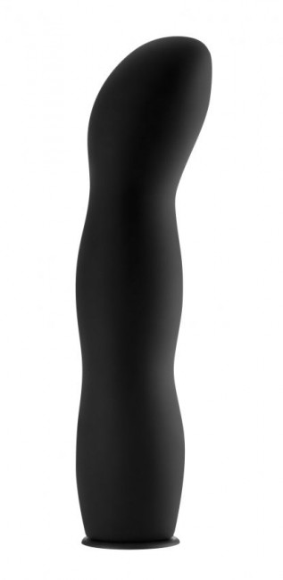 Чёрный страпон Deluxe Silicone Strap On 10 Inch с волнистой насадкой - 25,5 см., Shots Media BV