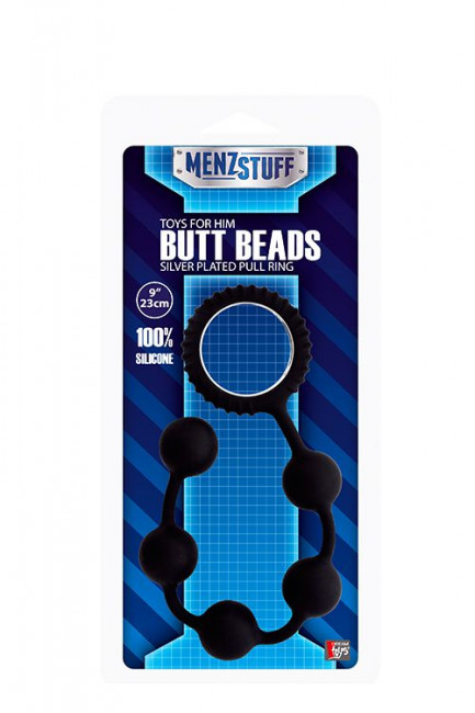 Чёрный анальные шарики MENZSTUFF BUTT BEADS - 23 см., Dream Toys