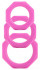 Набор розовых эрекционных колец Octagon Rings 3 sizes , Shots Media BV