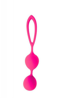 Розовые вагинальные шарики с петлёй Cosmo, Bior toys