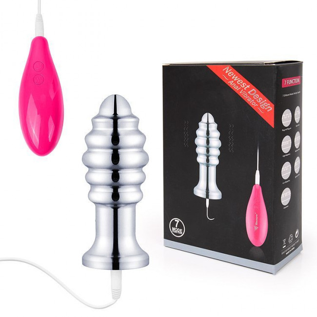 Рельефный анальный вибромассажер Notabu - 8,8 см., Bior toys